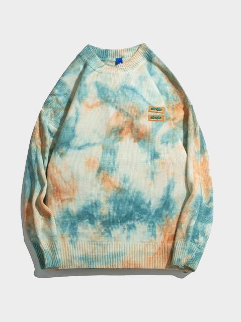 Knitted sweaters tie dye