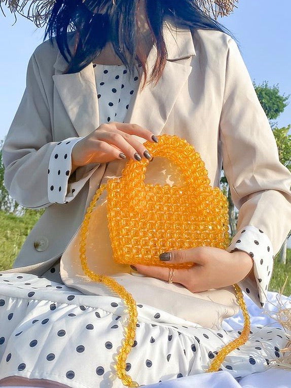 Crystal glass pearl bags