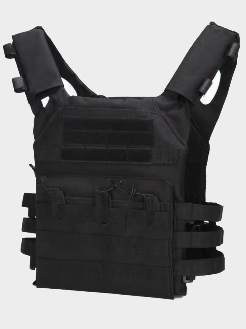 black tactical chest harness adjustable