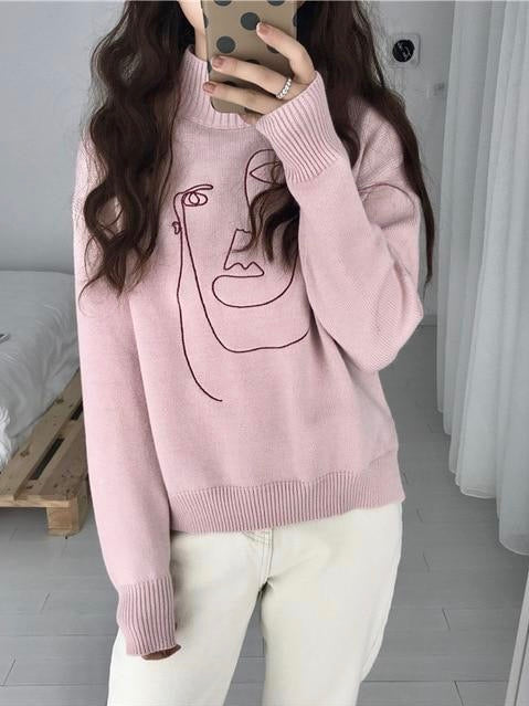 Embroidered sweater art