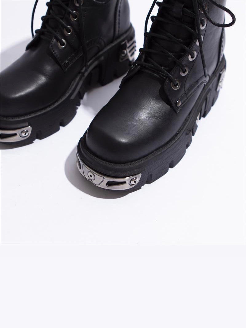 PUNK STYLE PLATFORM BOOTS