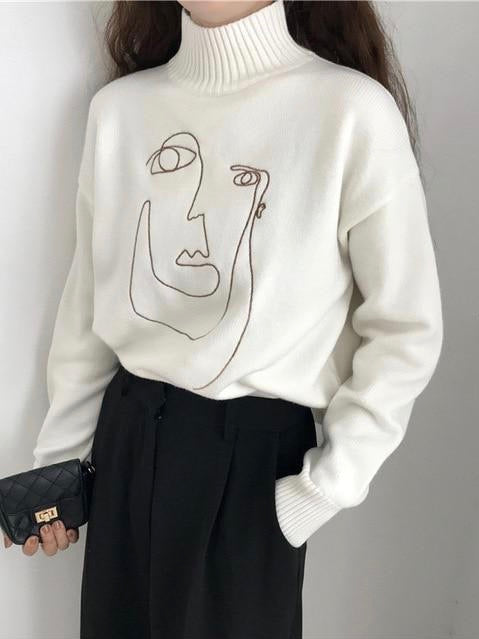 Embroidered sweater art