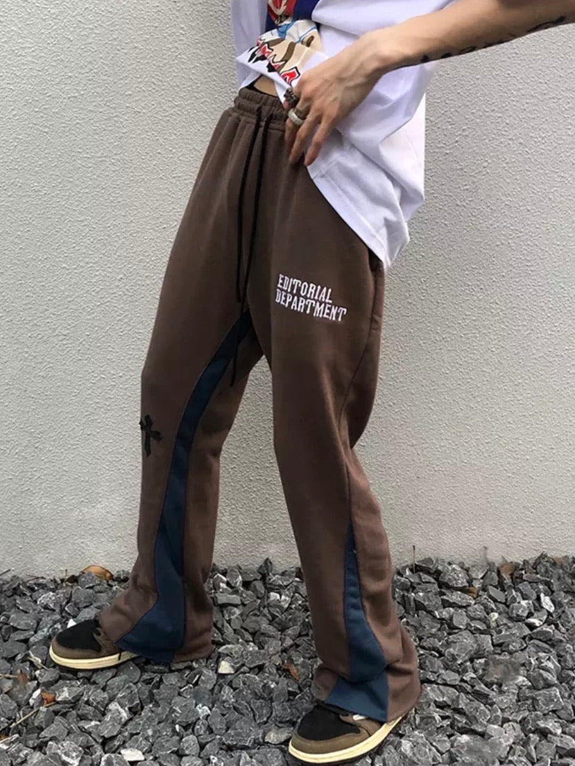 Flare pants patchwork