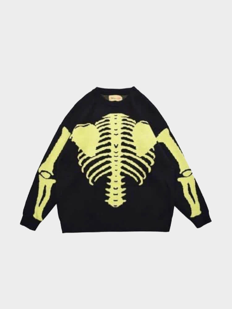 SKULL KNITTED OVERSIZED SWEATER