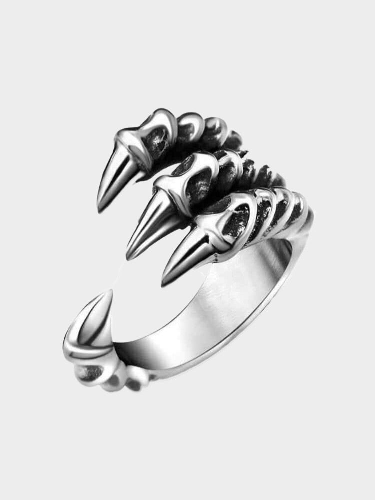 silver plated claw ring