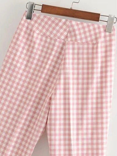 Plaid Flare Pants Vintage