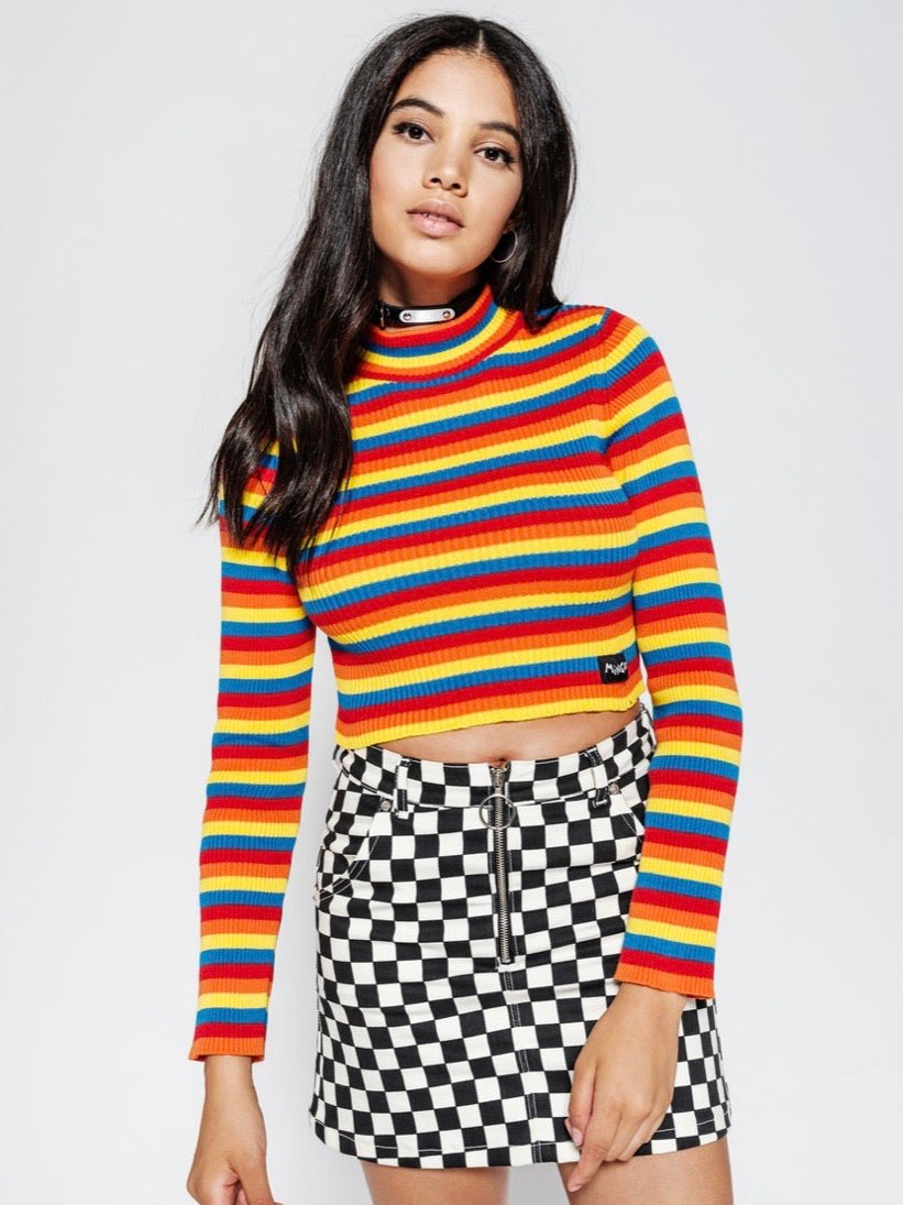 RAINBOW RIBBED TOP WOMEN