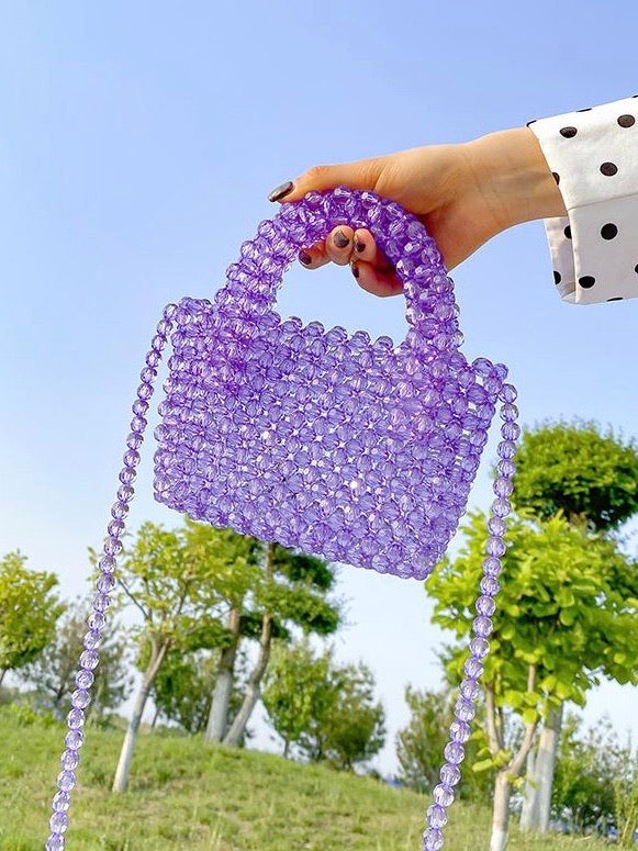 Crystal glass pearl bags