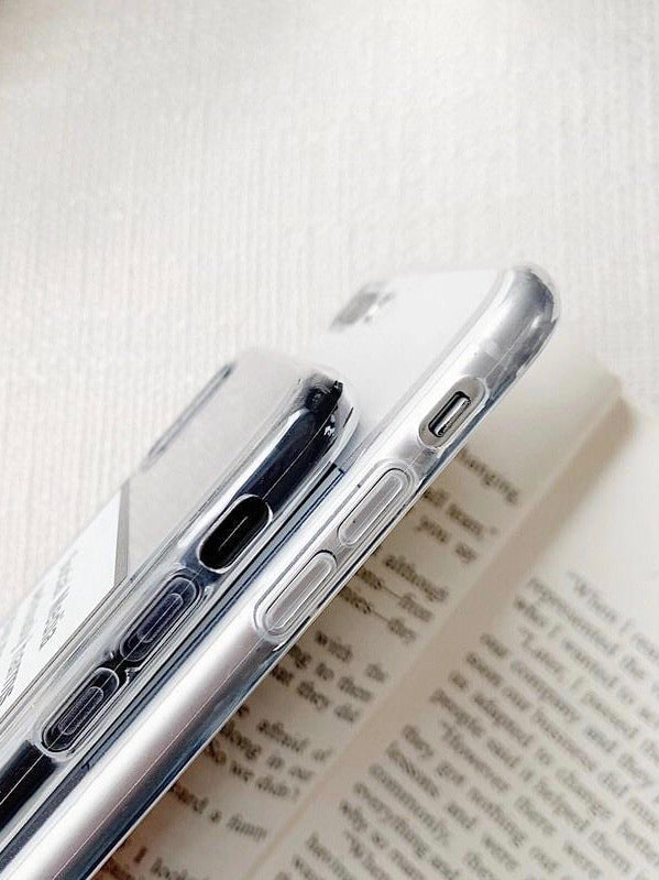 transparent soft case  with the mention social media seriously harms your mental health for iphone