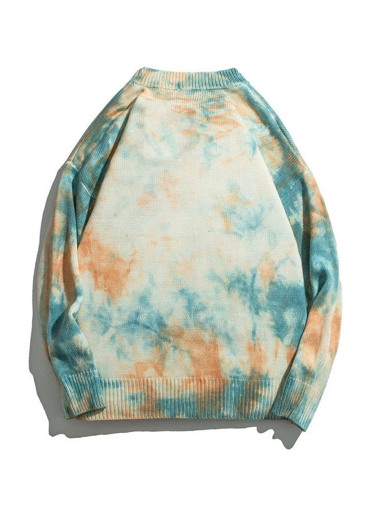 Knitted sweaters tie dye