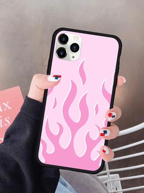 Pink Flames phone case