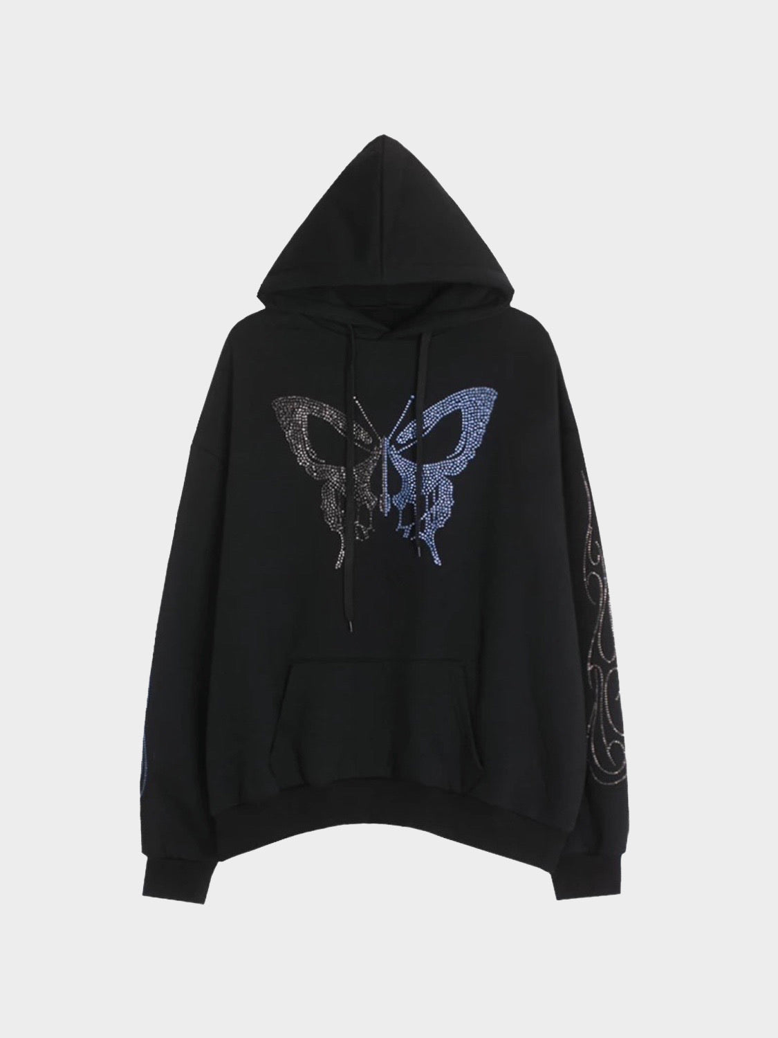 HOODIE BUTTERFLY STRASS