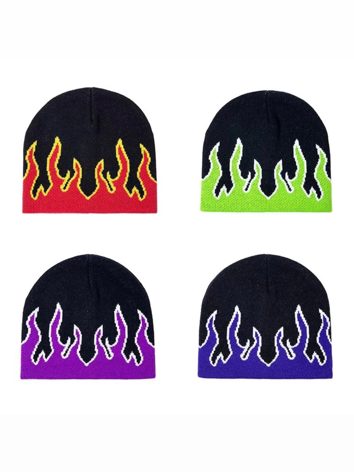 Flame beanies hats