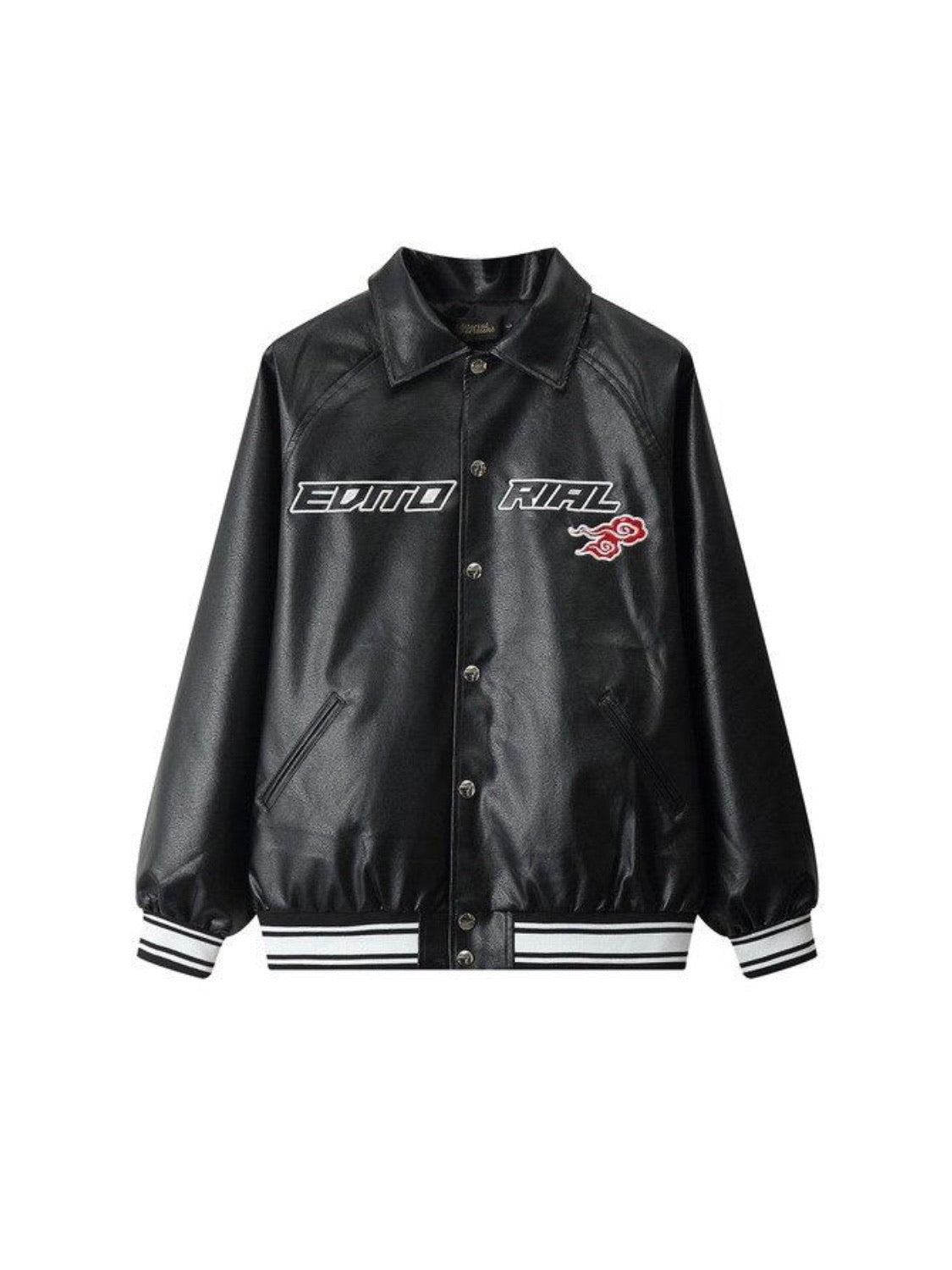 Jacket leather embroidery