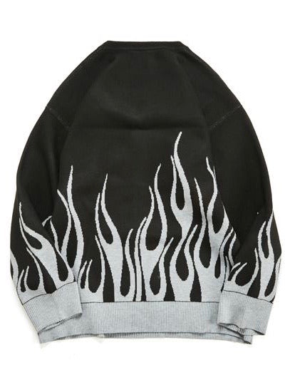 Flame knitted retro