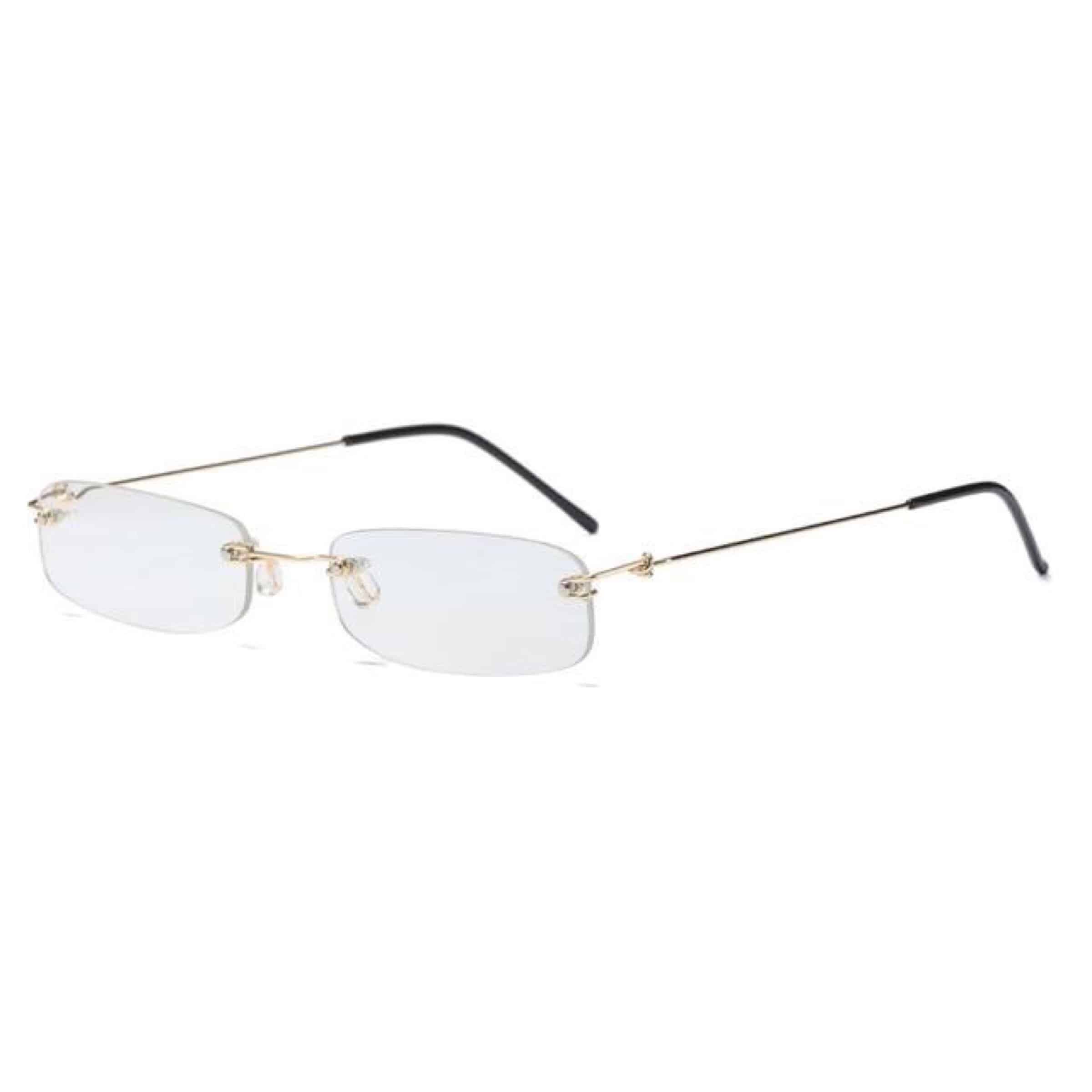 clear rectangular glasses frameless and thin branch sunglasses 