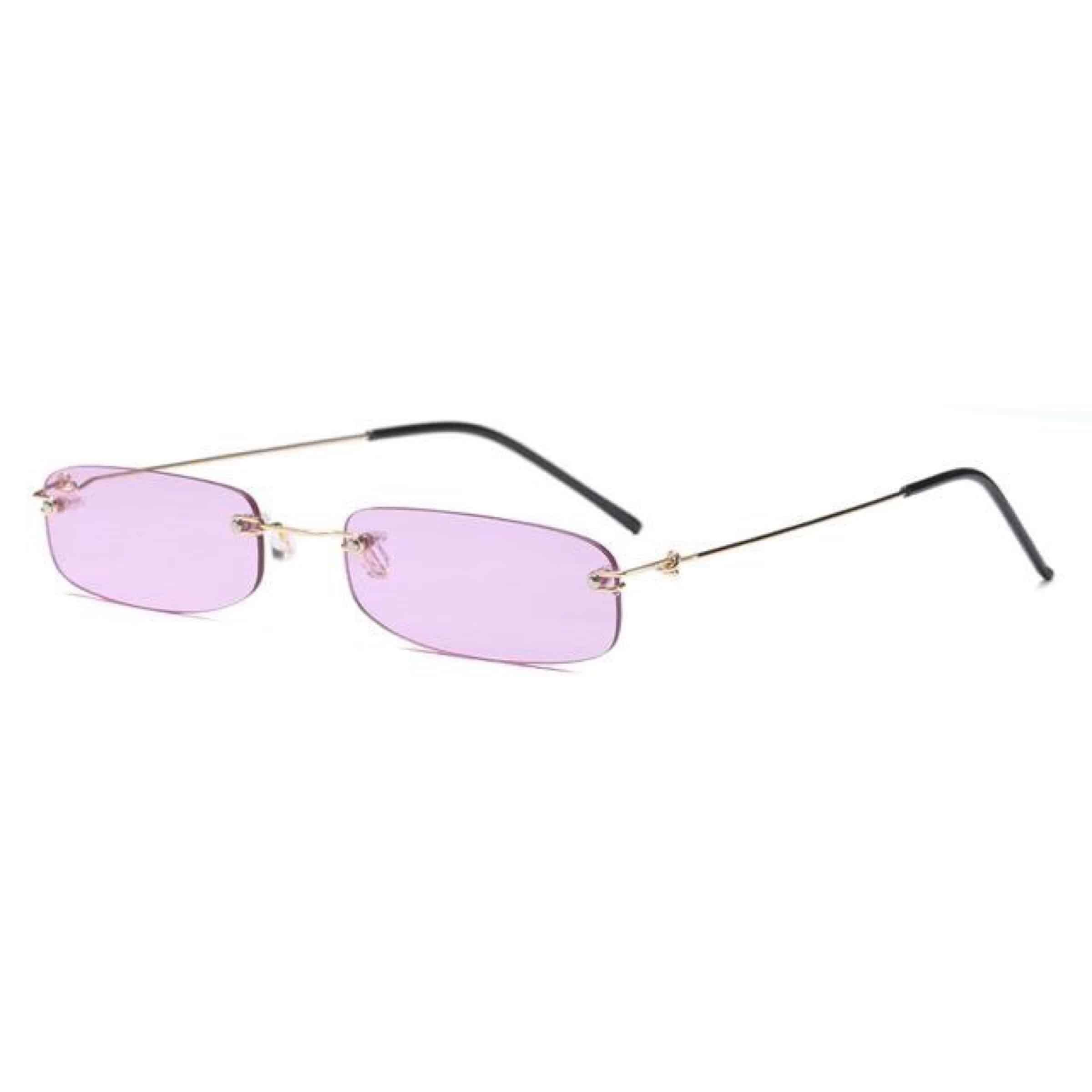 clear rectangular glasses frameless and thin branch sunglasses 