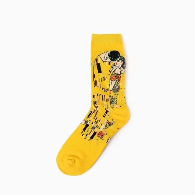 yellow art socks