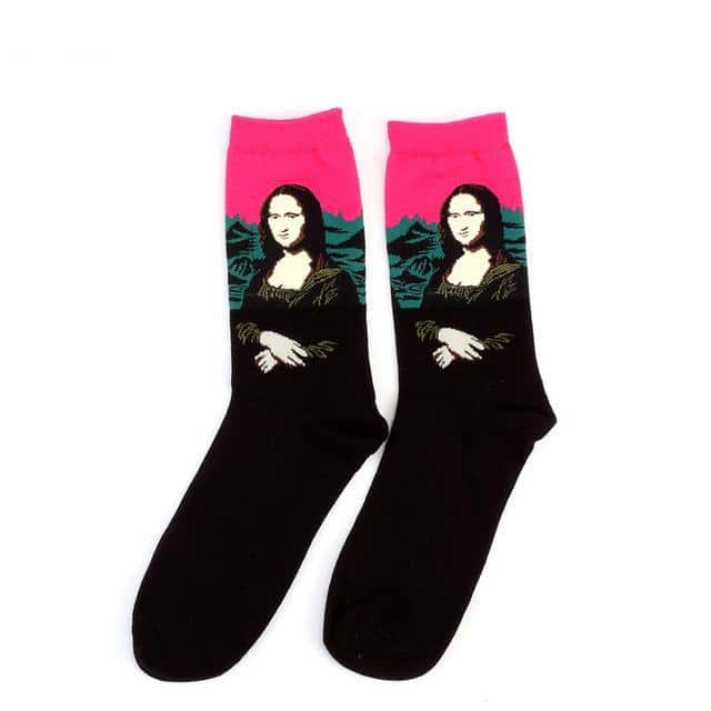 mona lisa art socks