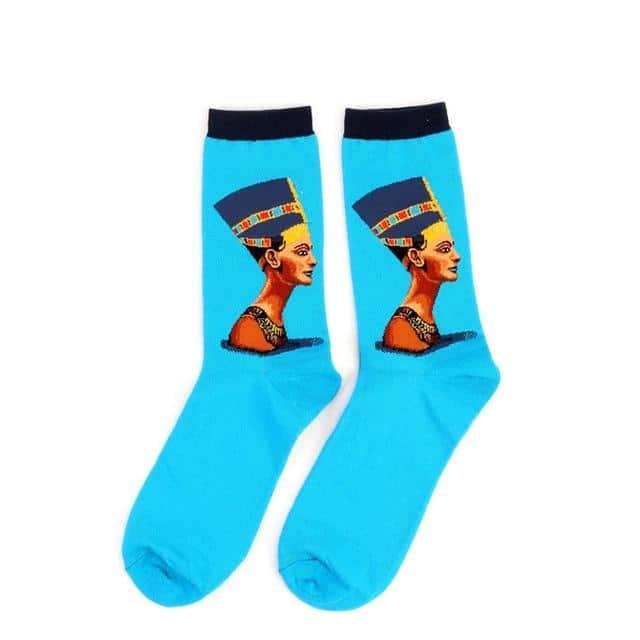 blue Pharaoh art socks