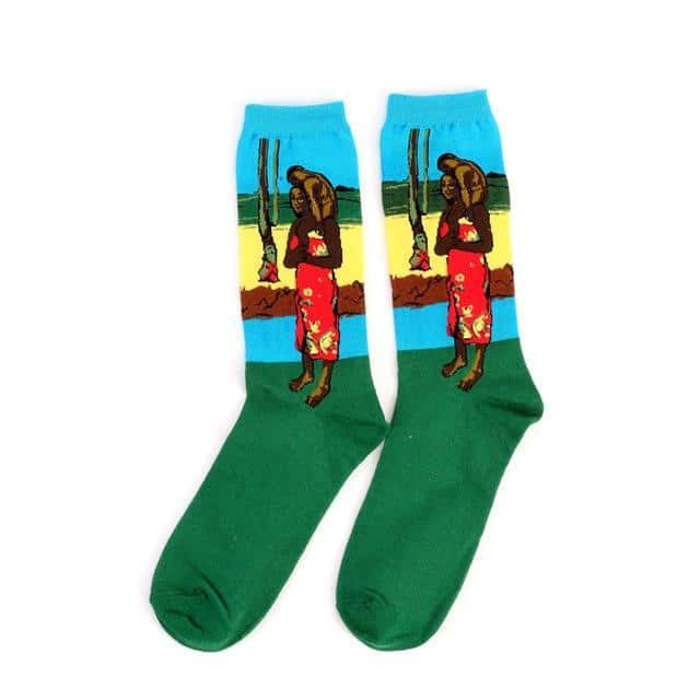 black woman art socks